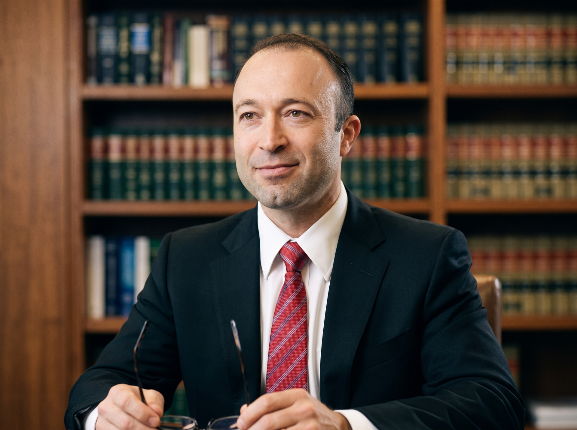 C.R. Nathaniel Johnson in his Kamloops law office